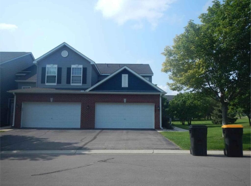 Large suburban home with two-car garage in Minnesota
